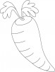Red carrot coloring page