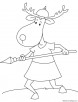 Reindeer with spear coloring page