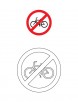 Cycles prohibited traffic sign coloring page