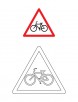 Cycle crossing traffic sign coloring page