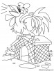 Rooster calling coloring page