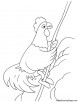 Rooster circus coloring page