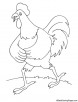 Rooster namaste coloring page
