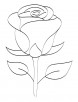 Rose symbol coloring page