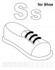Letter Ss printable coloring page