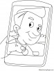 Selfie poses coloring page