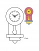 0 Level clock coloring page