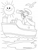 Small ship coloring page