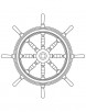 Ship wheel coloring page