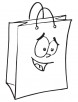 Shopping bag coloring page