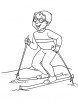 Ski racer coloring page