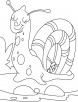Snail sleeps, tail creeps coloring pages