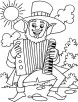 Musical feast for St. Patrick coloring page