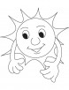 Sun calling you coloring page