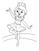 Teenager ballerina coloring page