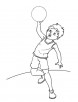Throwing basketball coloring page