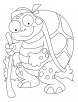 An old tortoise coloring pages