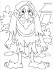 Old and tired troll coloring page