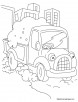Small truck coloring page