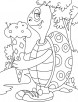 Turtle relishes, cone ice- cream coloring pages