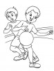 Two basketball players coloring page