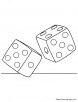 Two dice coloring page