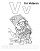 Letter Vv printable coloring page