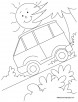 Steep slope coloring page