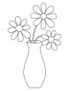 Flower vase coloring page
