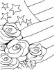 A floral tribute to veterans coloring page