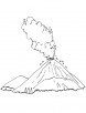 Volcanic eruption coloring page