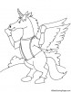 Well dressed Pegasus coloring page