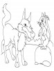 Wolf and squirrel coloring page