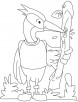 Cheerful woodpecker coloring pages