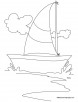 Sailing yacht coloring page