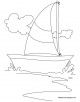 Yacht Coloring Page