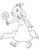 Young goat coloring page