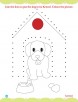 Join the dots to put the dog in it kennel and color the picture