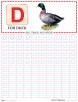 Capital letter writing practice worksheet alphabet D