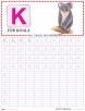 Capital letter writing practice worksheet alphabet K