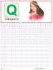 Capital letter writing practice worksheet alphabet Q