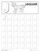 traceable capital letters writing practice worksheets J