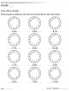 Draw hands to indicate the time as written below the each clock