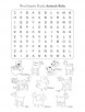 Word Search Puzzle Animal Baby