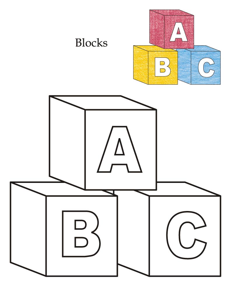 0 Level blocks coloring page