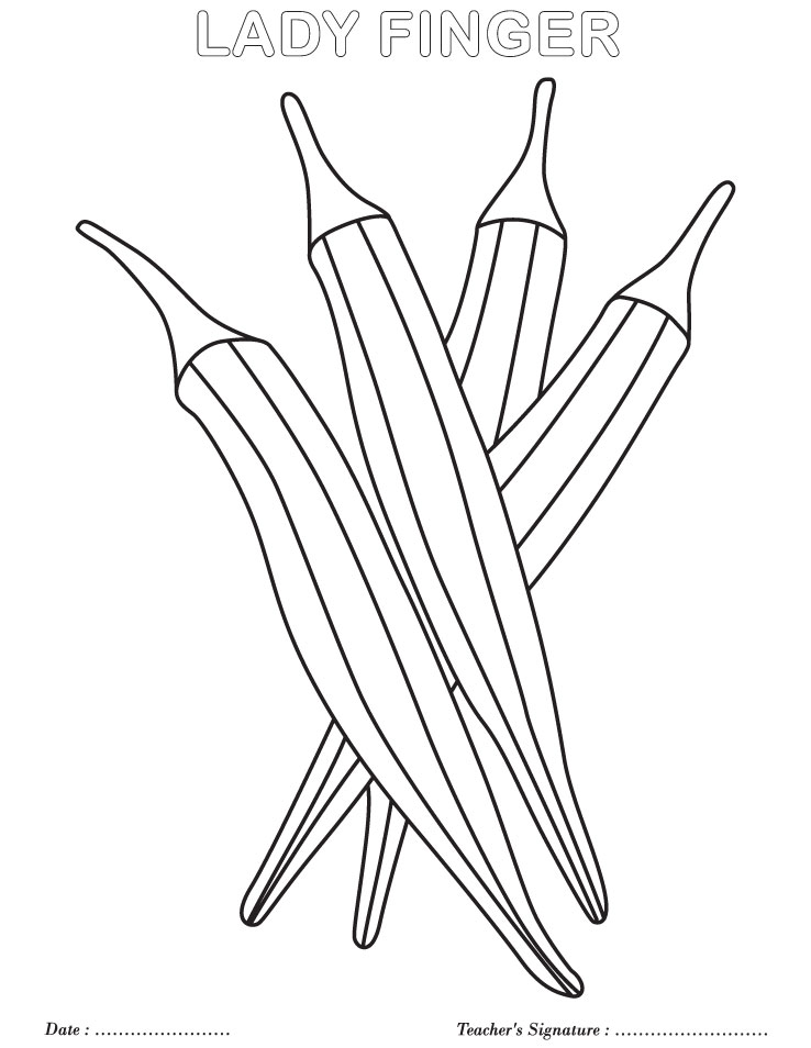 Lady fingers coloring pages