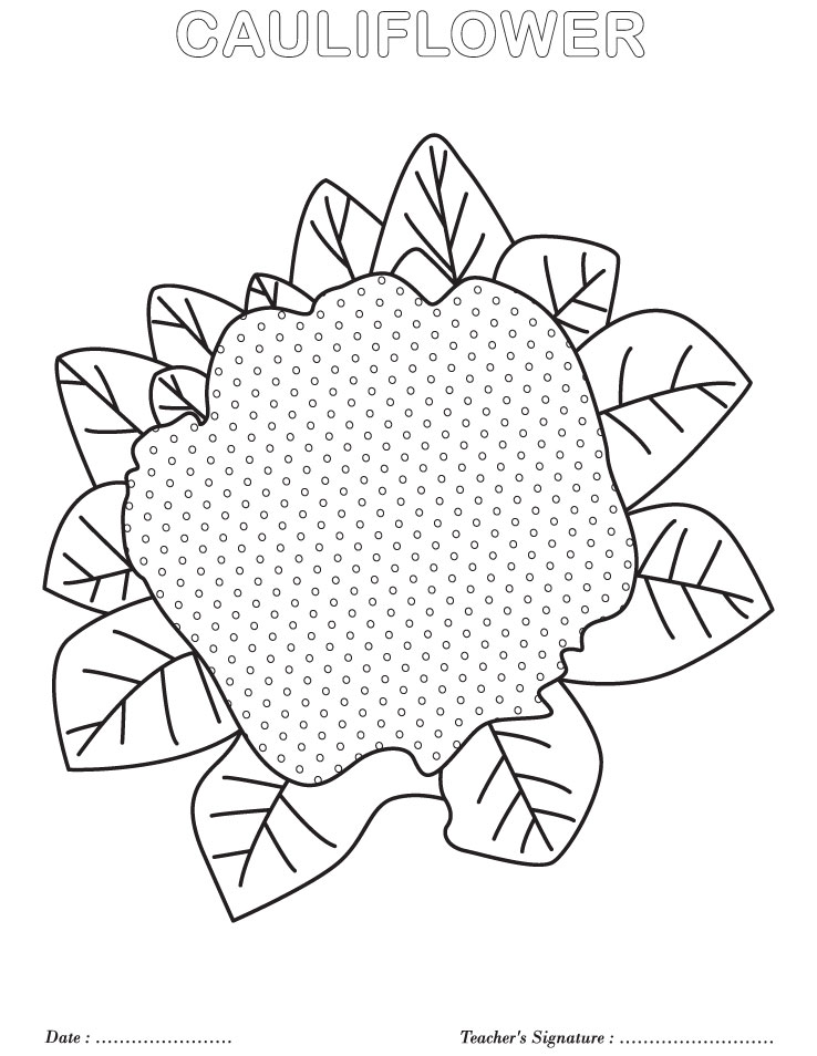 Cauliflower coloring page