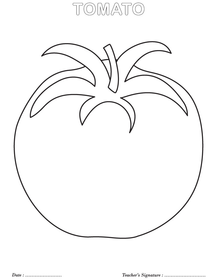 Tomato coloring page