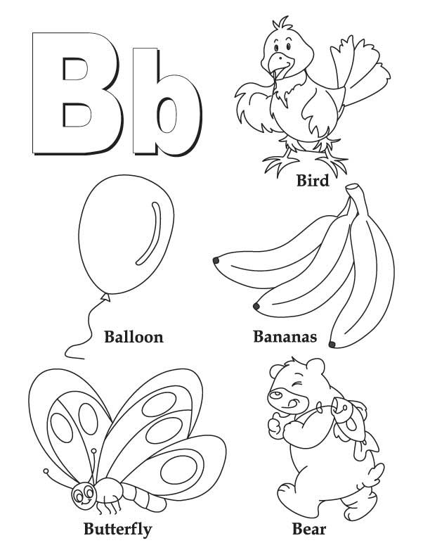 My A to Z Coloring Book Letter B coloring page