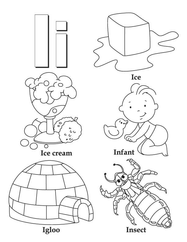 My A to Z Coloring Book Letter I coloring page